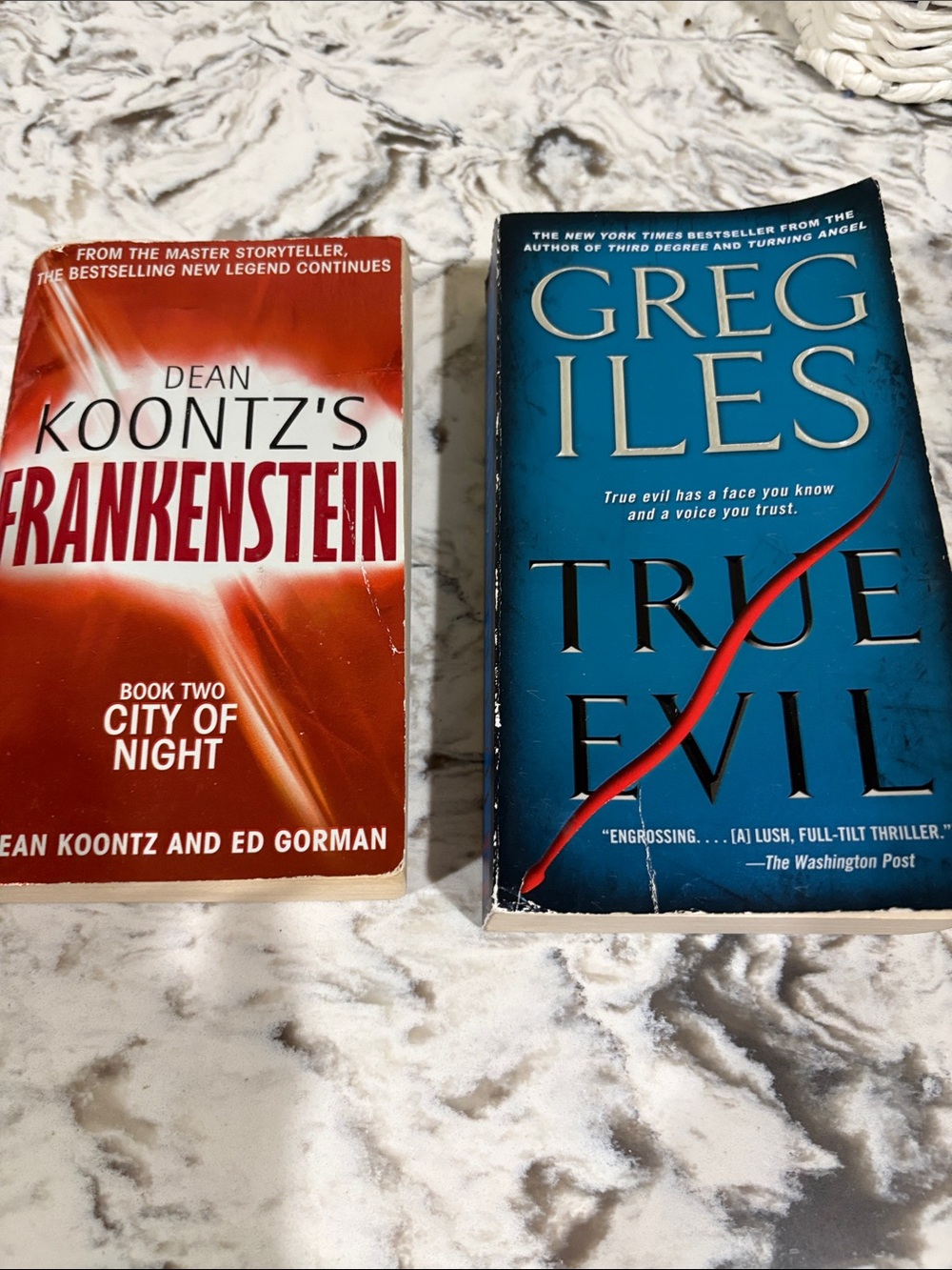 True Evil Paperback Book - Blue and Dean Koontz paperback